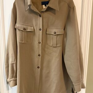 Men’s XXL Vintage Blue Eagle Les Copains Italy Lama Wool Button Up Shirt